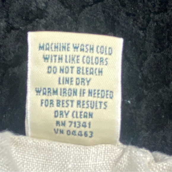 L.L. Bean Women’s Linen Pants 6P Tan Button/Zip Front Elastic Back OFFICE CHURCH - Picture 4 of 11